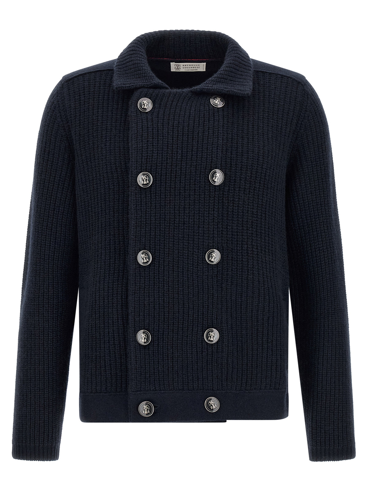 Brunello Cucinelli Blue Cashmere Men's Cardigan
