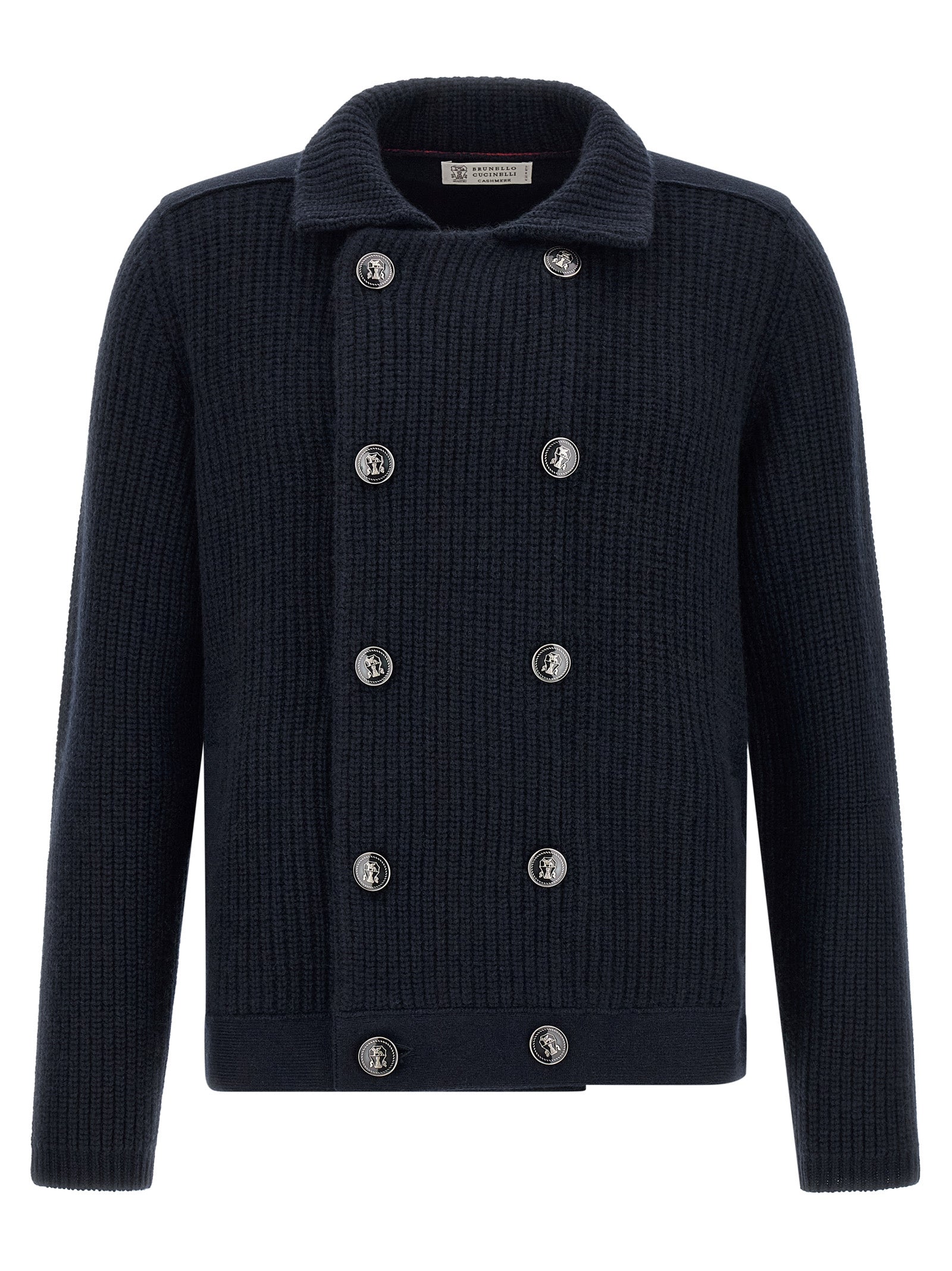 Brunello Cucinelli Blue Cashmere Men's Cardigan