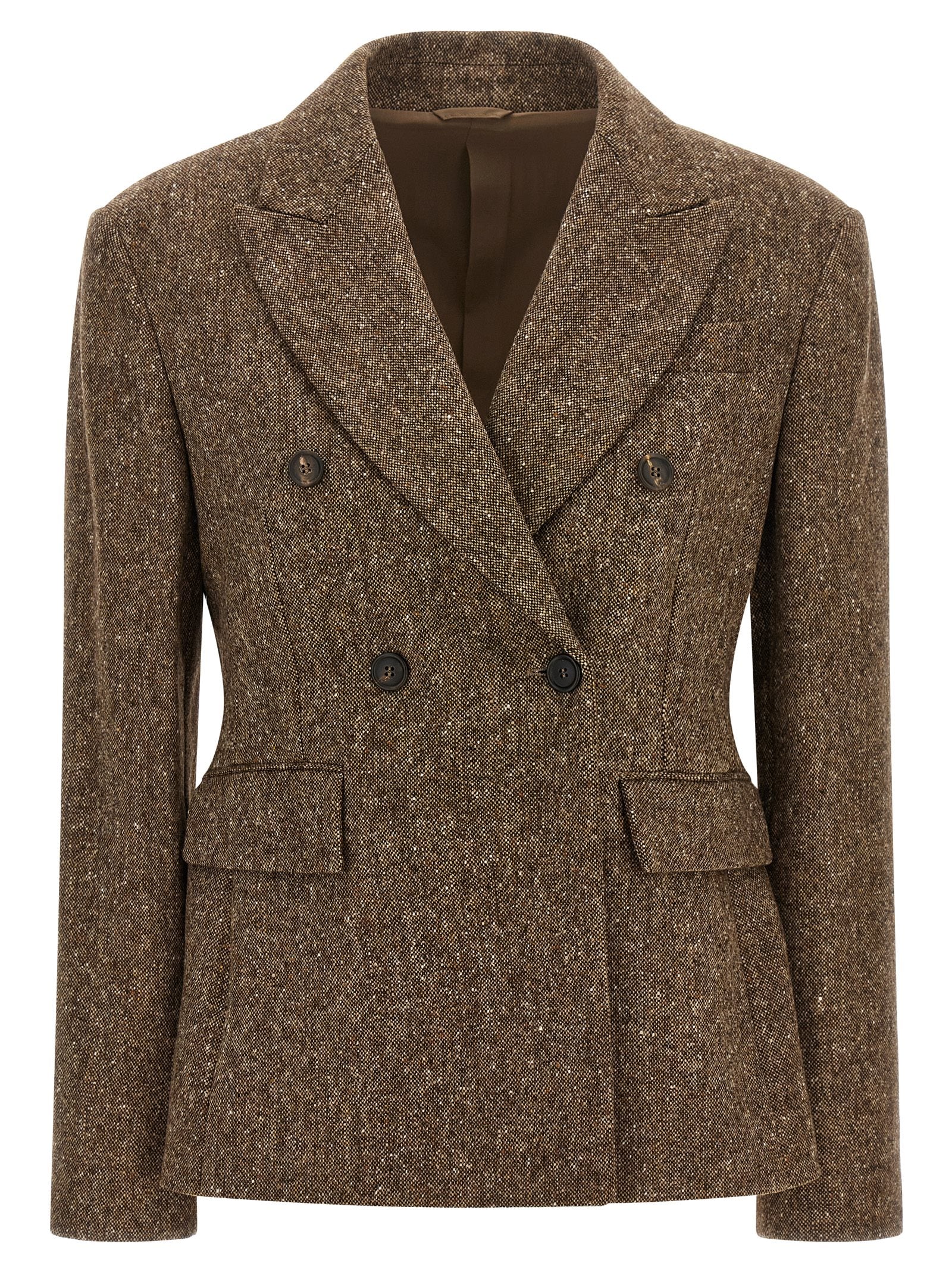 Brunello Cucinelli Brown Virgin Wool Women's Blazer