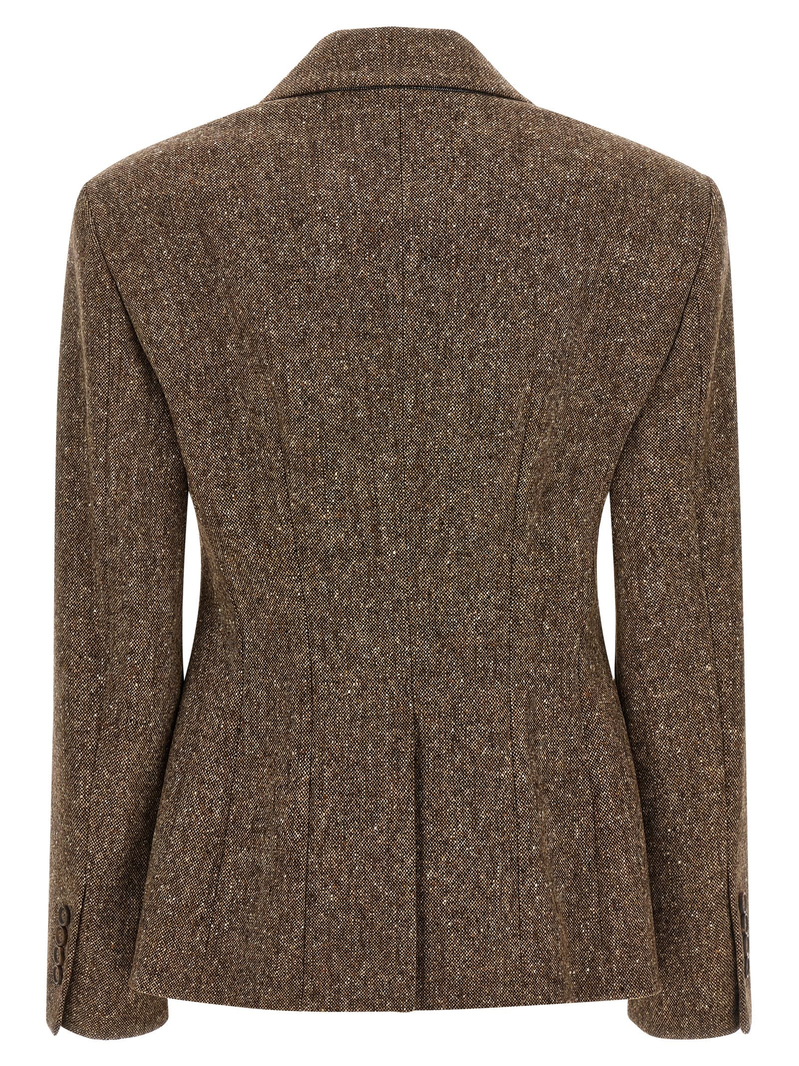 Brunello Cucinelli Brown Virgin Wool Women's Blazer