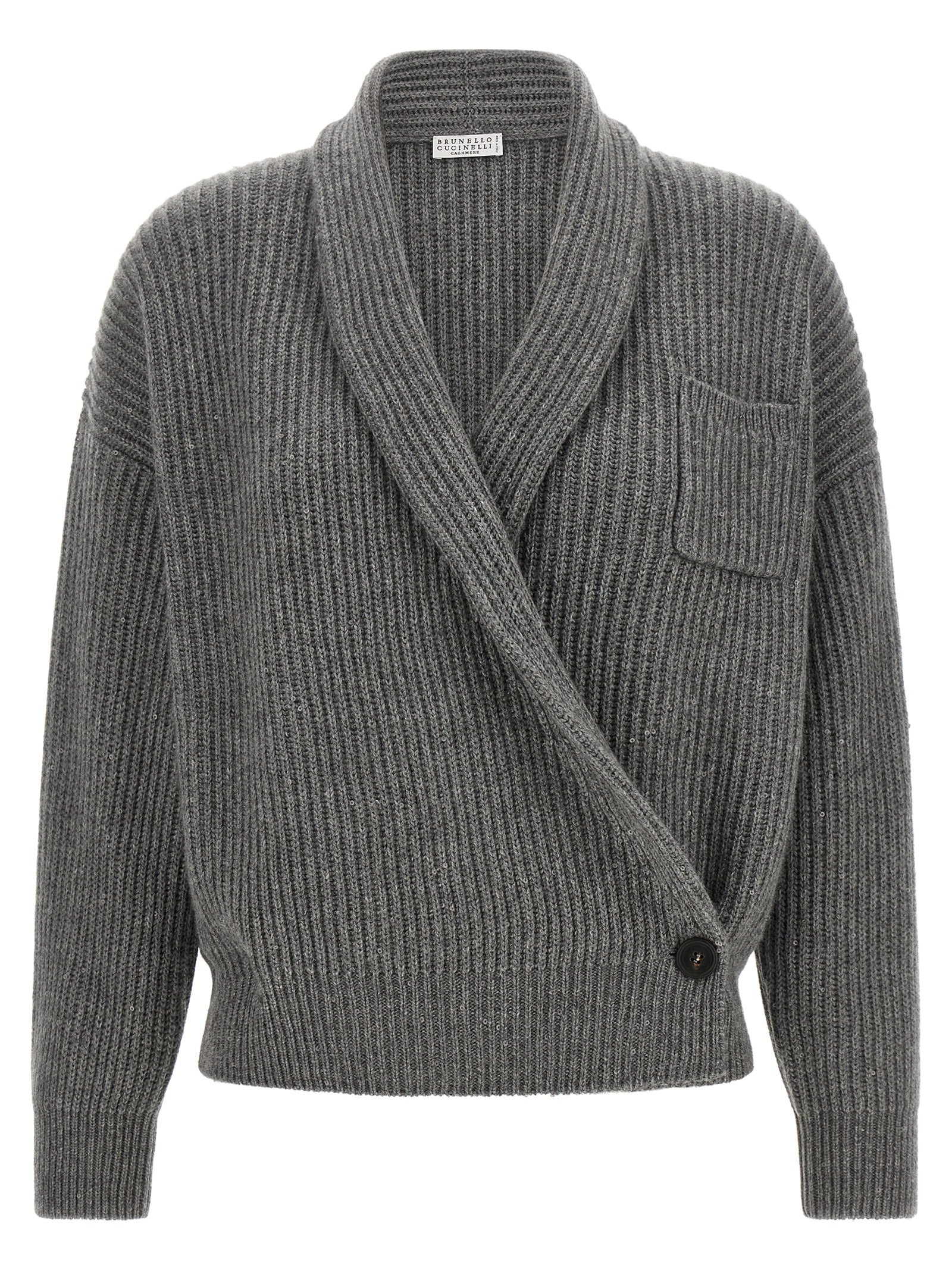 Brunello Cucinelli Gray Cashmere Women's Cardigan