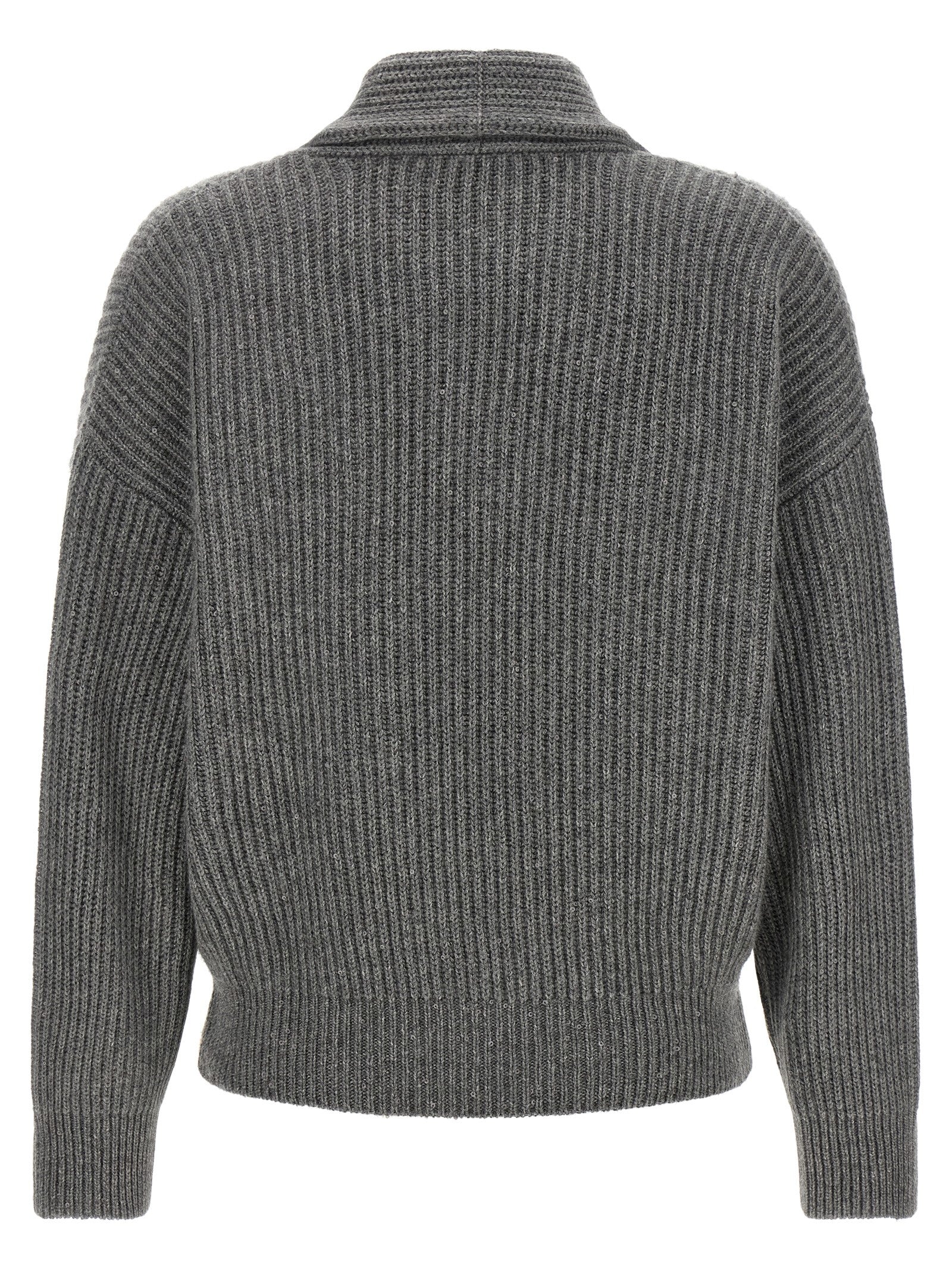 Brunello Cucinelli Gray Cashmere Women's Cardigan