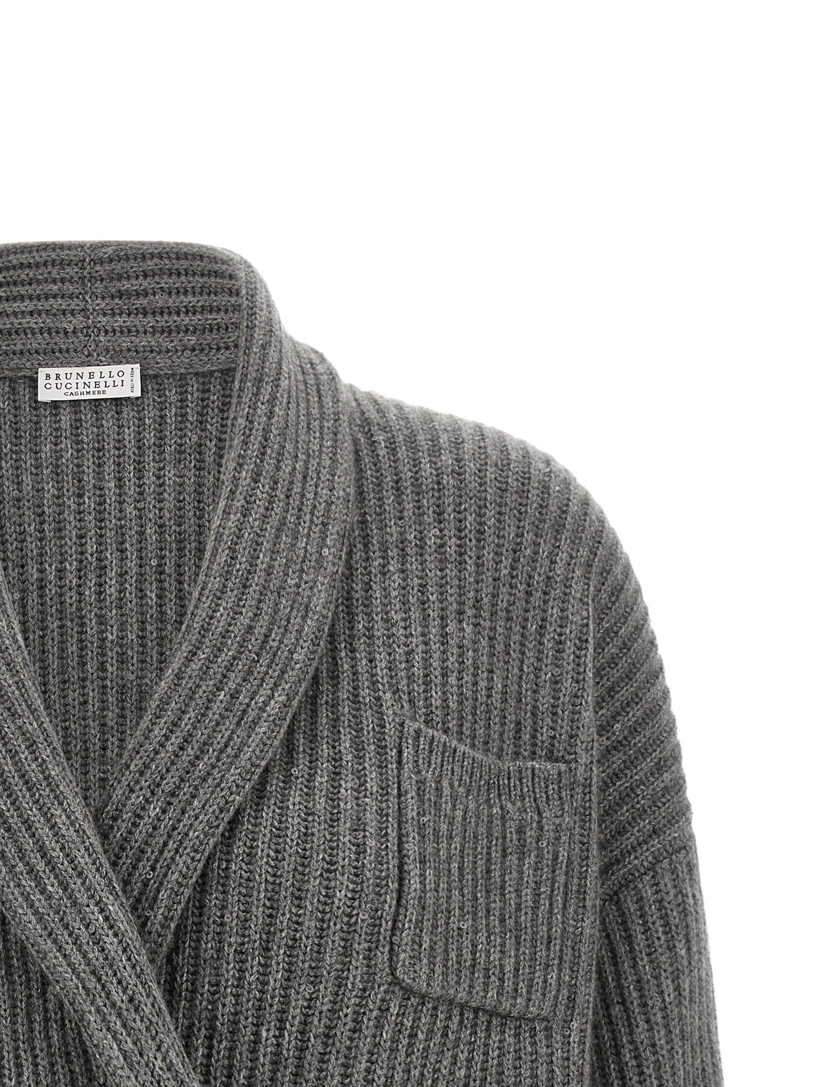 Brunello Cucinelli Gray Cashmere Women's Cardigan