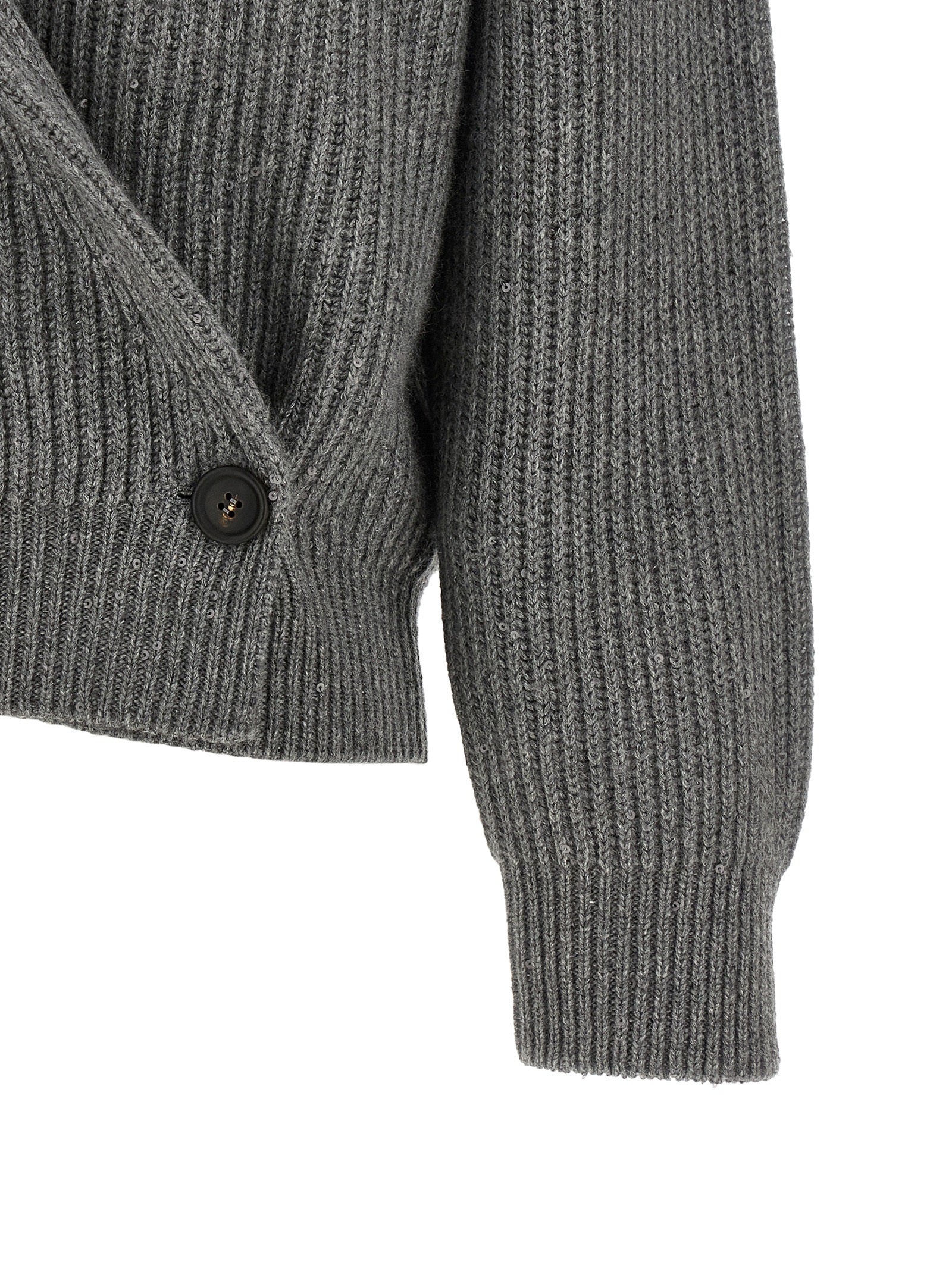 Brunello Cucinelli Gray Cashmere Women's Cardigan