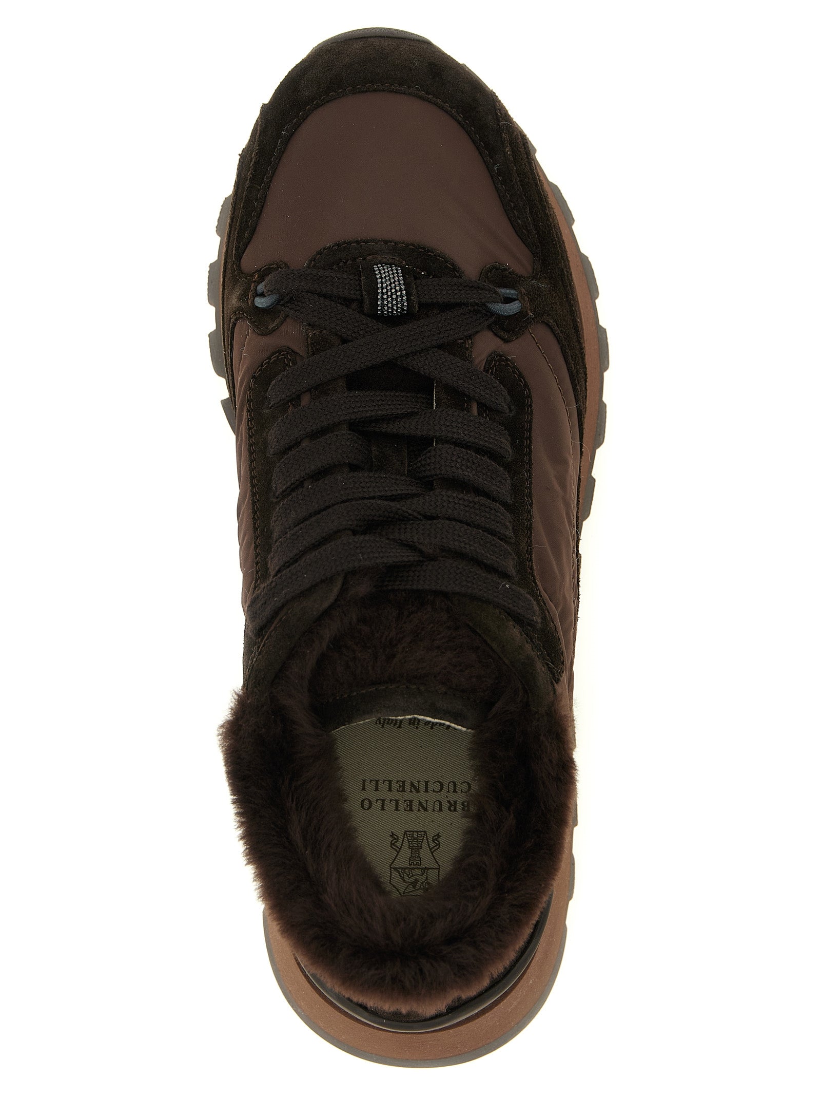 Brunello Cucinelli Black Calfskin Athletic Women's Sneakers