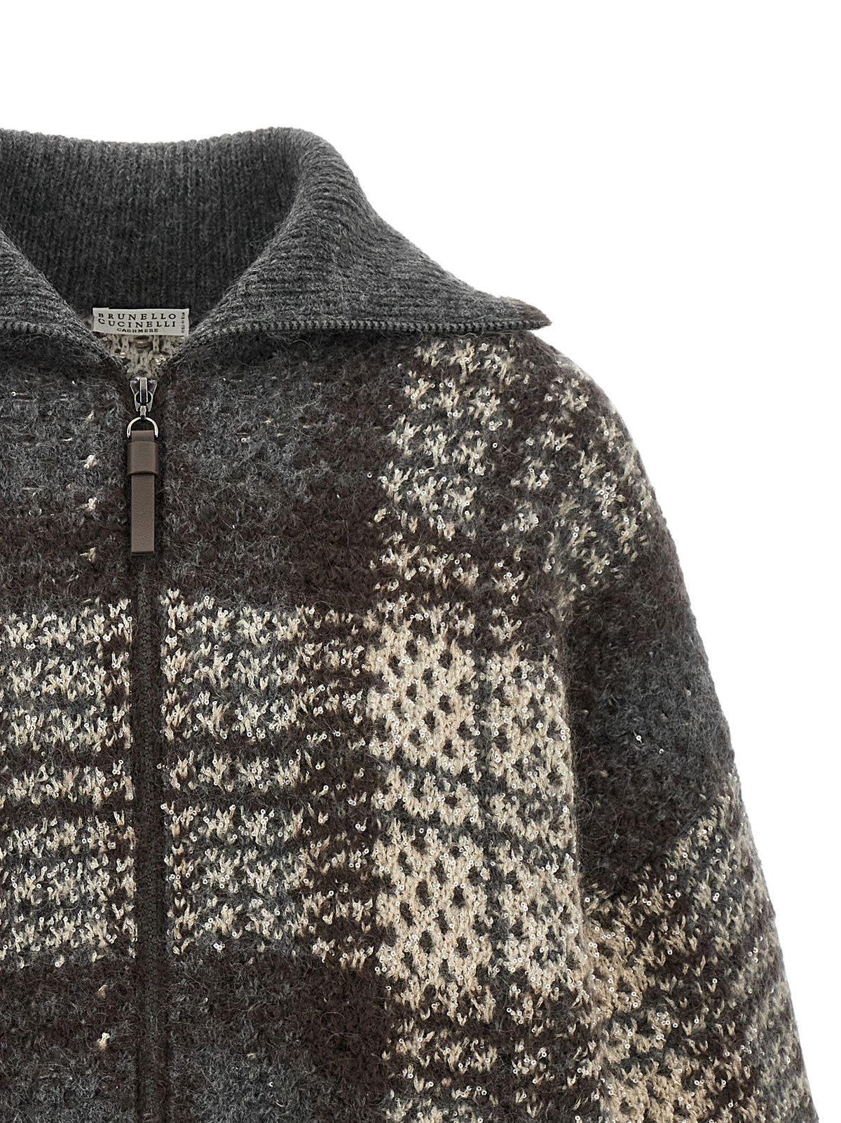 Brunello Cucinelli Gray Fabric Women's Cardigan