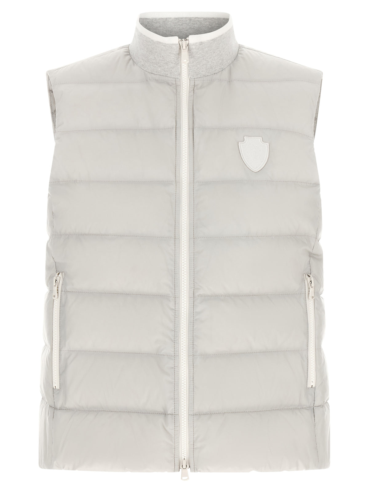 Brunello Cucinelli Gray Polyester Sleeveless Women's Jacket