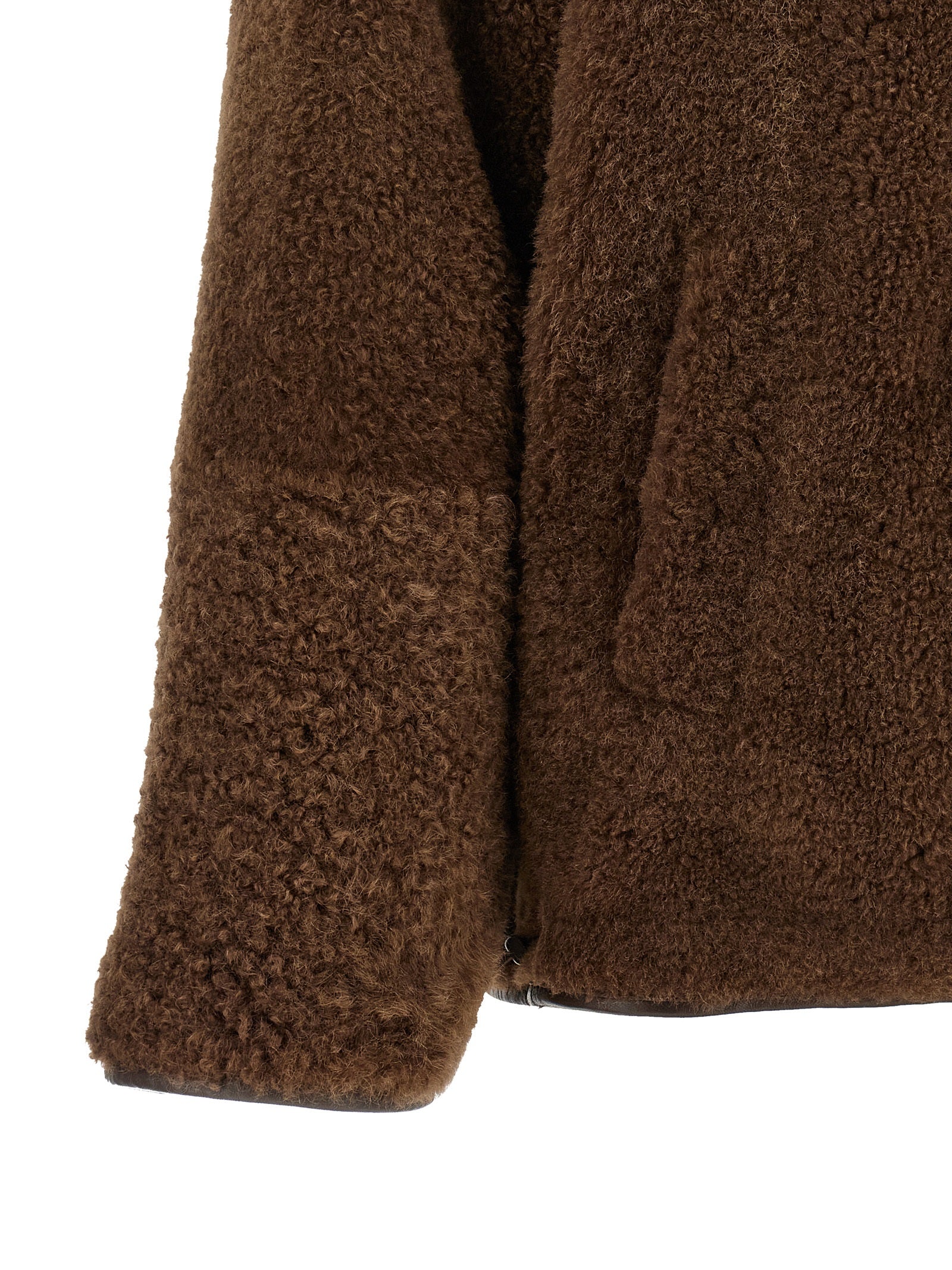 Brunello Cucinelli Brown Lamb Leather Biker Women's Jacket