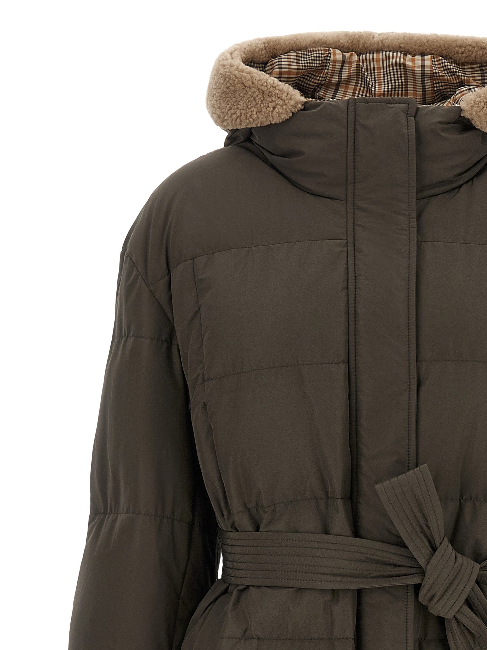 Brunello Cucinelli Bicolor Cotton Women's Coat
