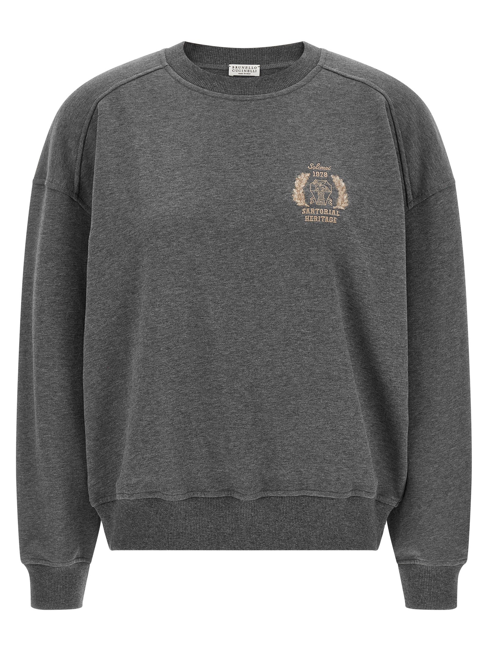Brunello Cucinelli Gray Cotton Women's Sweatshirt