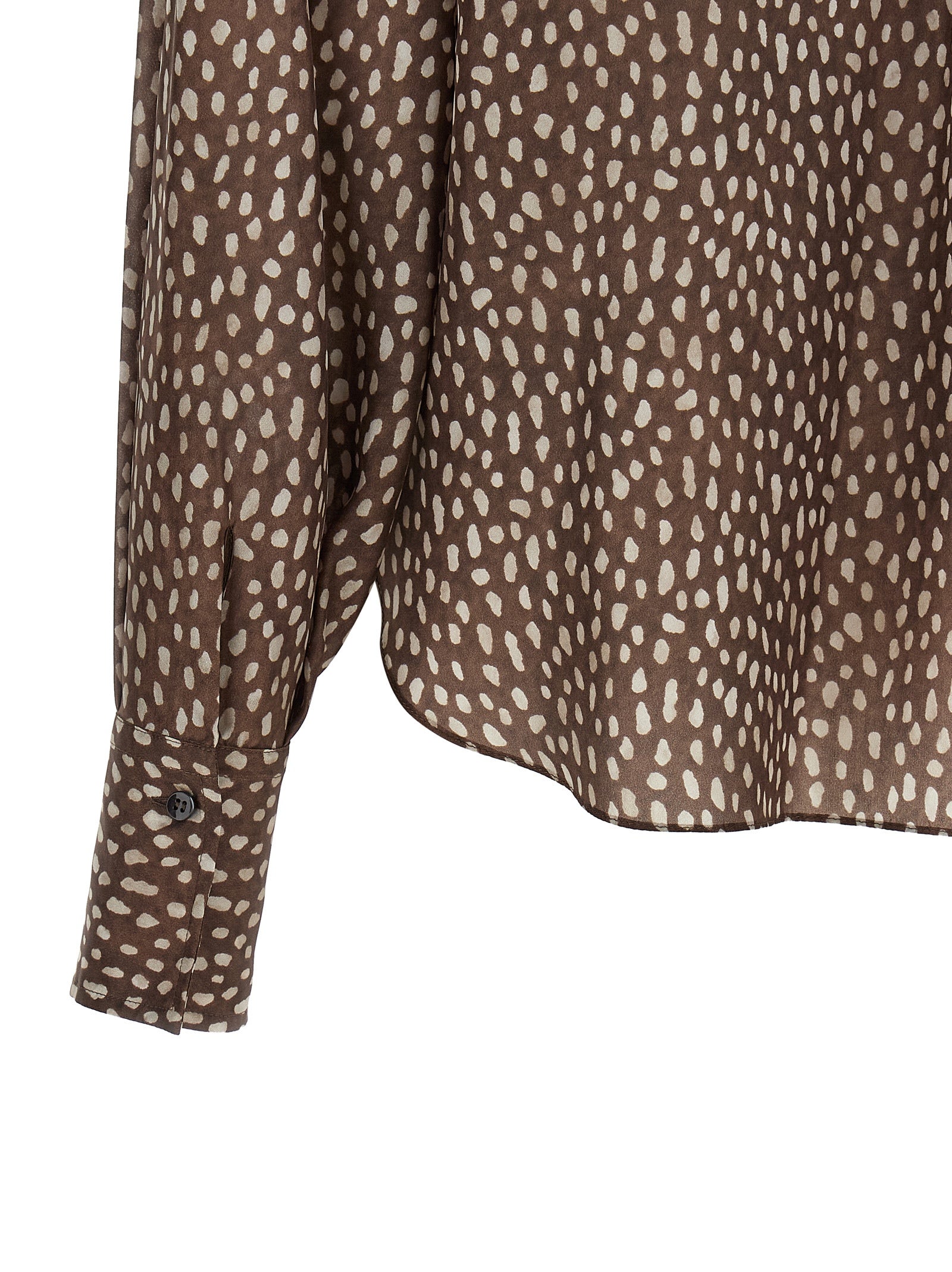 Brunello Cucinelli Brown Silk Women's Blouse