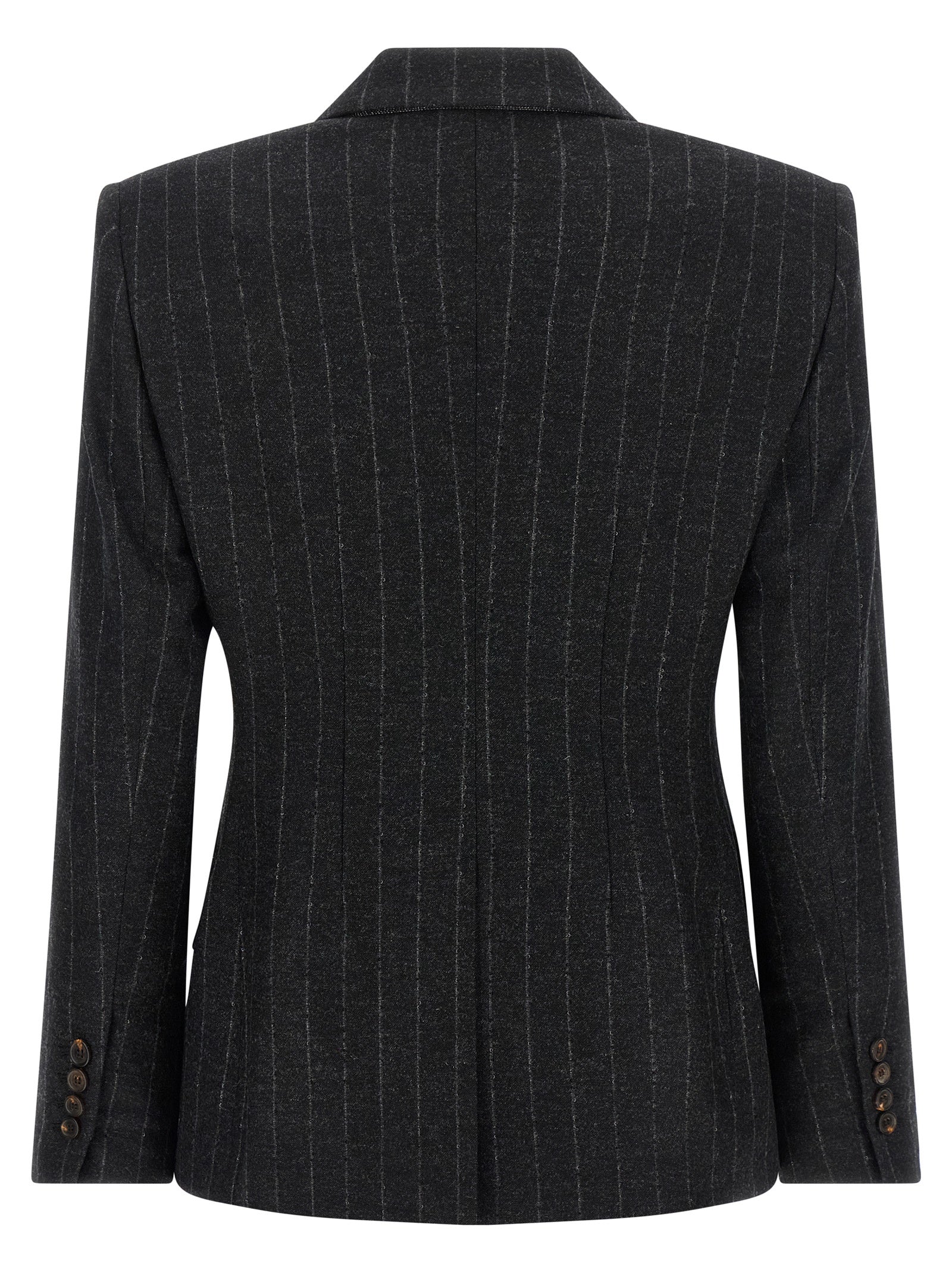 Brunello Cucinelli Gray Virgin Wool Women's Blazer