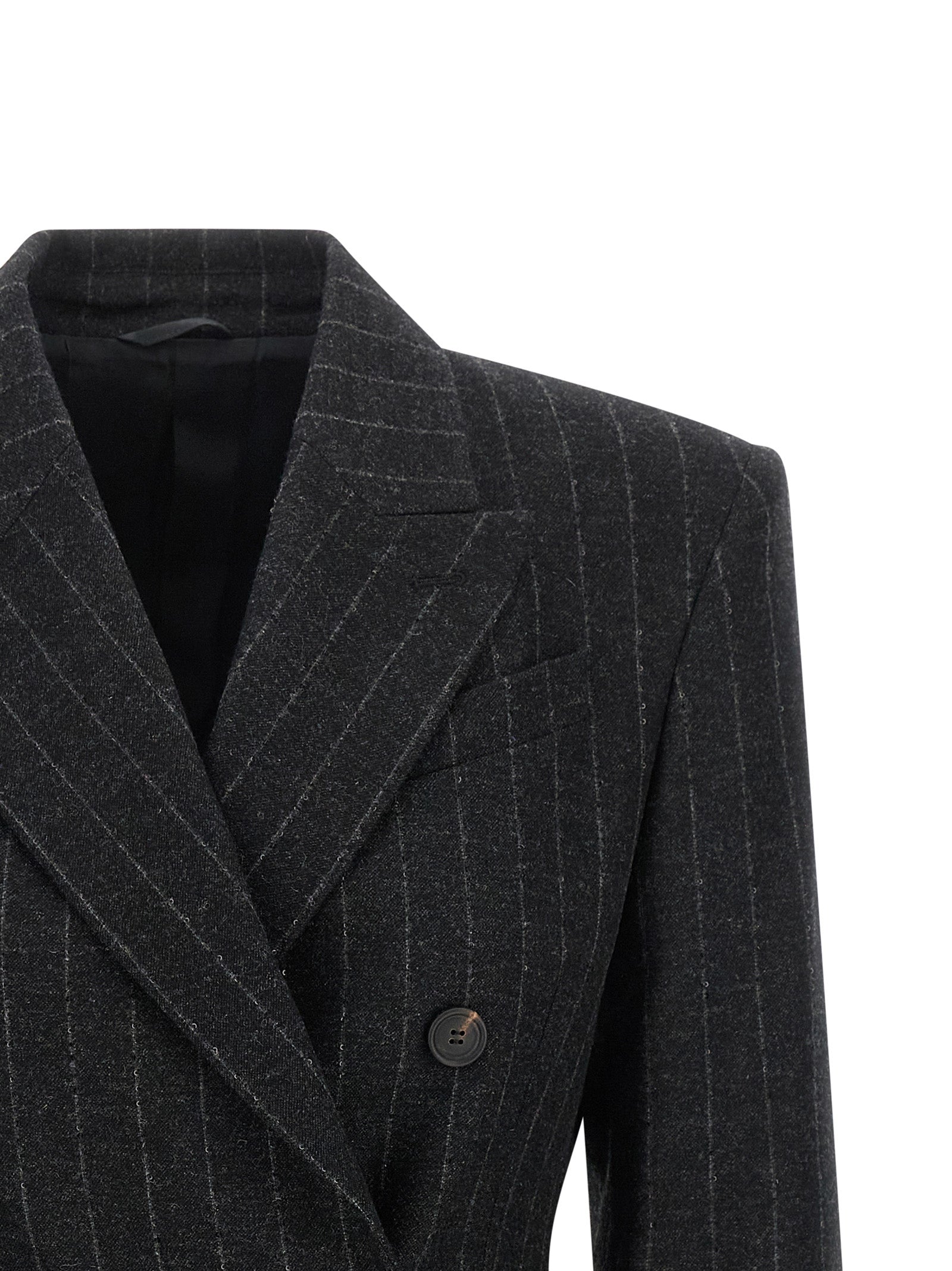 Brunello Cucinelli Gray Virgin Wool Women's Blazer