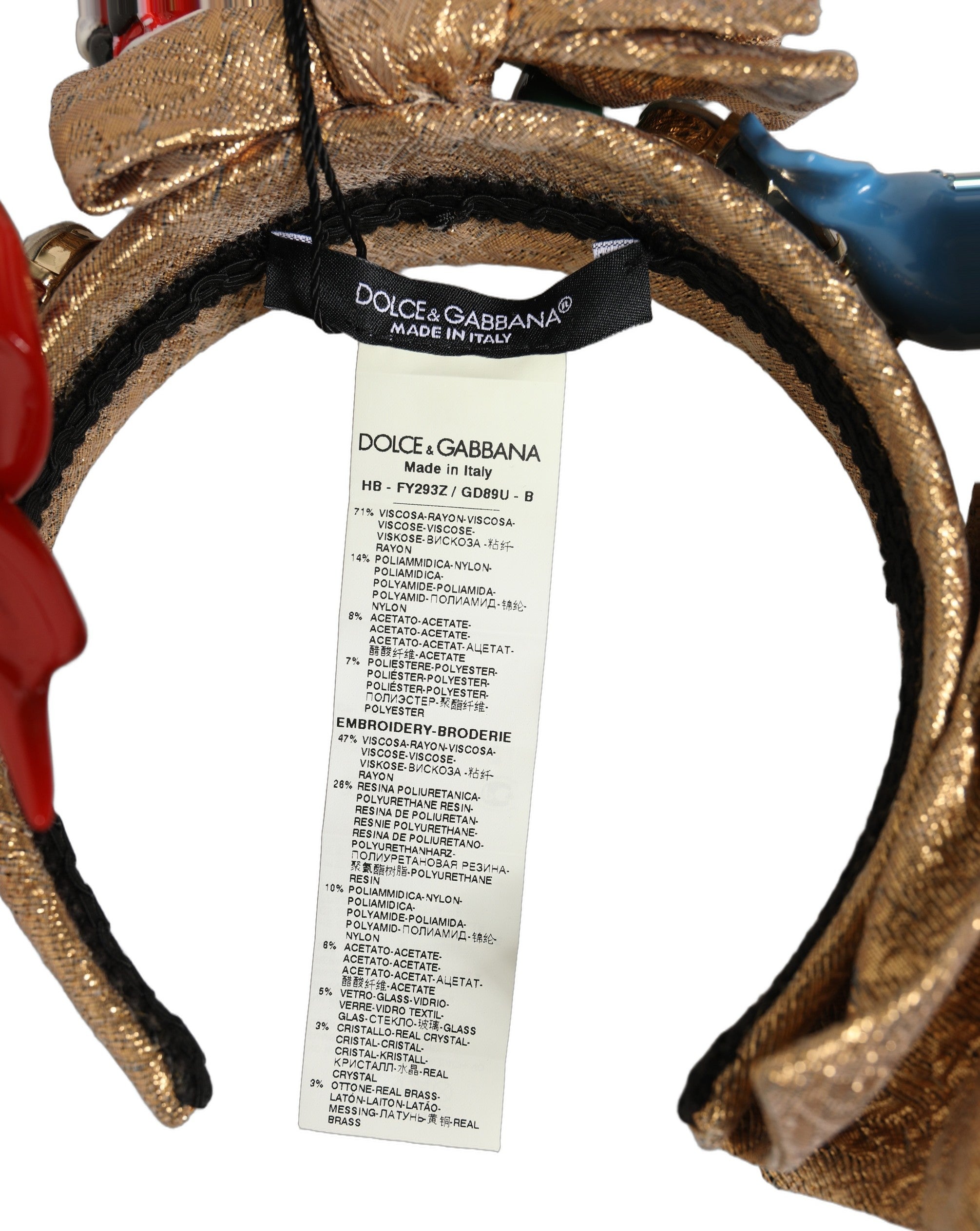 Dolce & Gabbana Multicolor Glittery Christmas Themed Headwear Women's Headband
