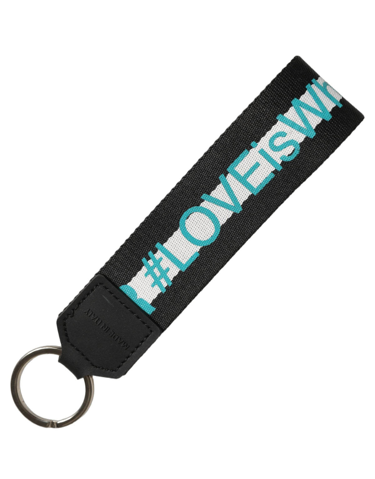 Dolce & Gabbana Multicolor Logo Polyester Brass Holder Keychain Women's Keyring (Pre-Owned)
