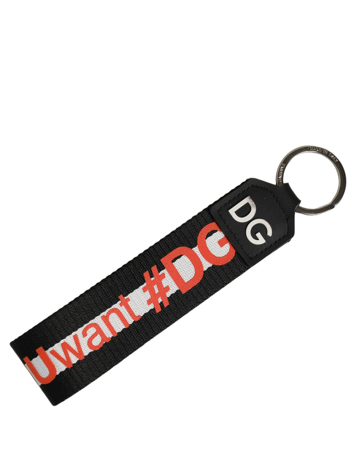 Dolce & Gabbana Multicolor Logo Polyester Brass Holder Keychain Women's Keyring (Pre-Owned)