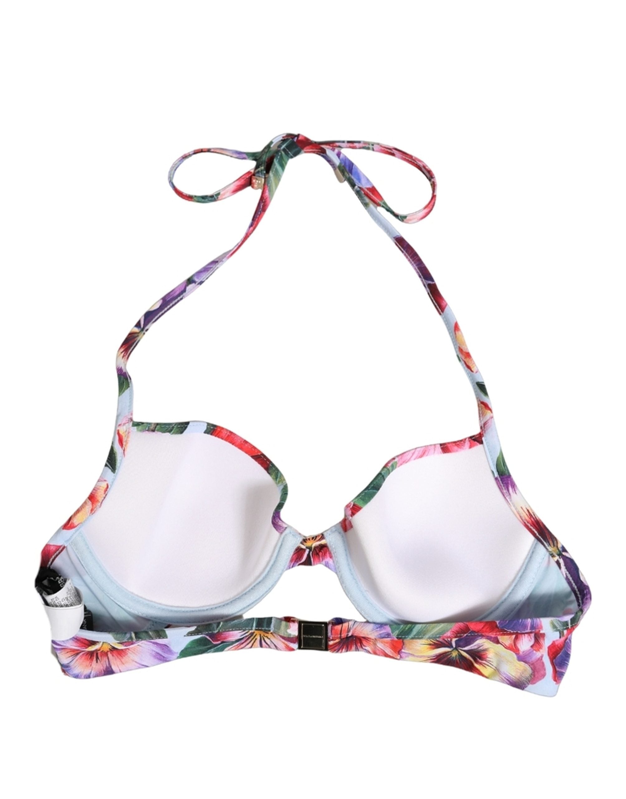 Dolce & Gabbana Top Multicolor Floral Print Beachwear Women's Bikini