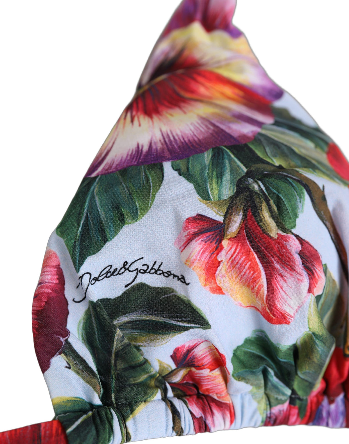 Dolce & Gabbana Multicolor Floral Triangle Beachwear Bikini Women's Top