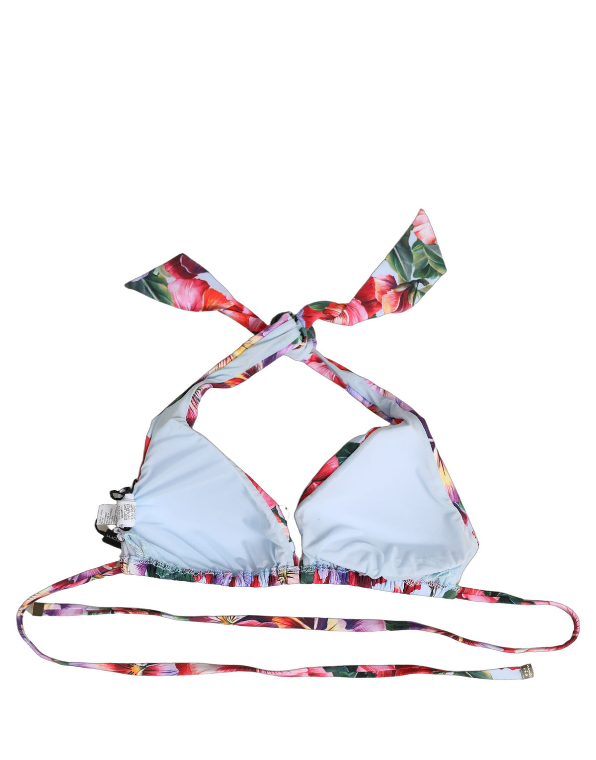 Dolce & Gabbana Multicolor Floral Triangle Beachwear Bikini Women's Top
