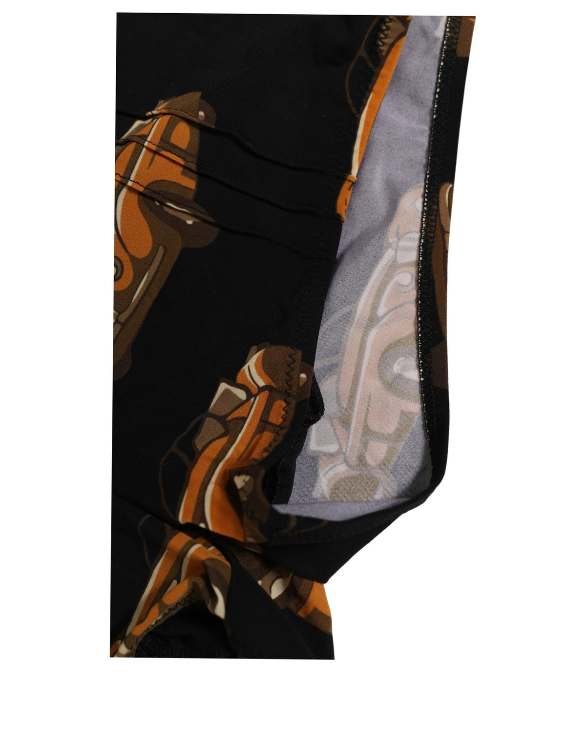 Dolce & Gabbana Black Car Print Swim Trunk Beachwear Men's Swimwear