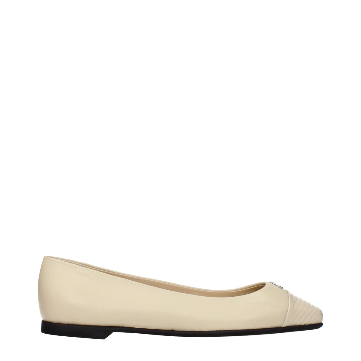 Jimmy Choo Beige Leather Ballet Women's Flats