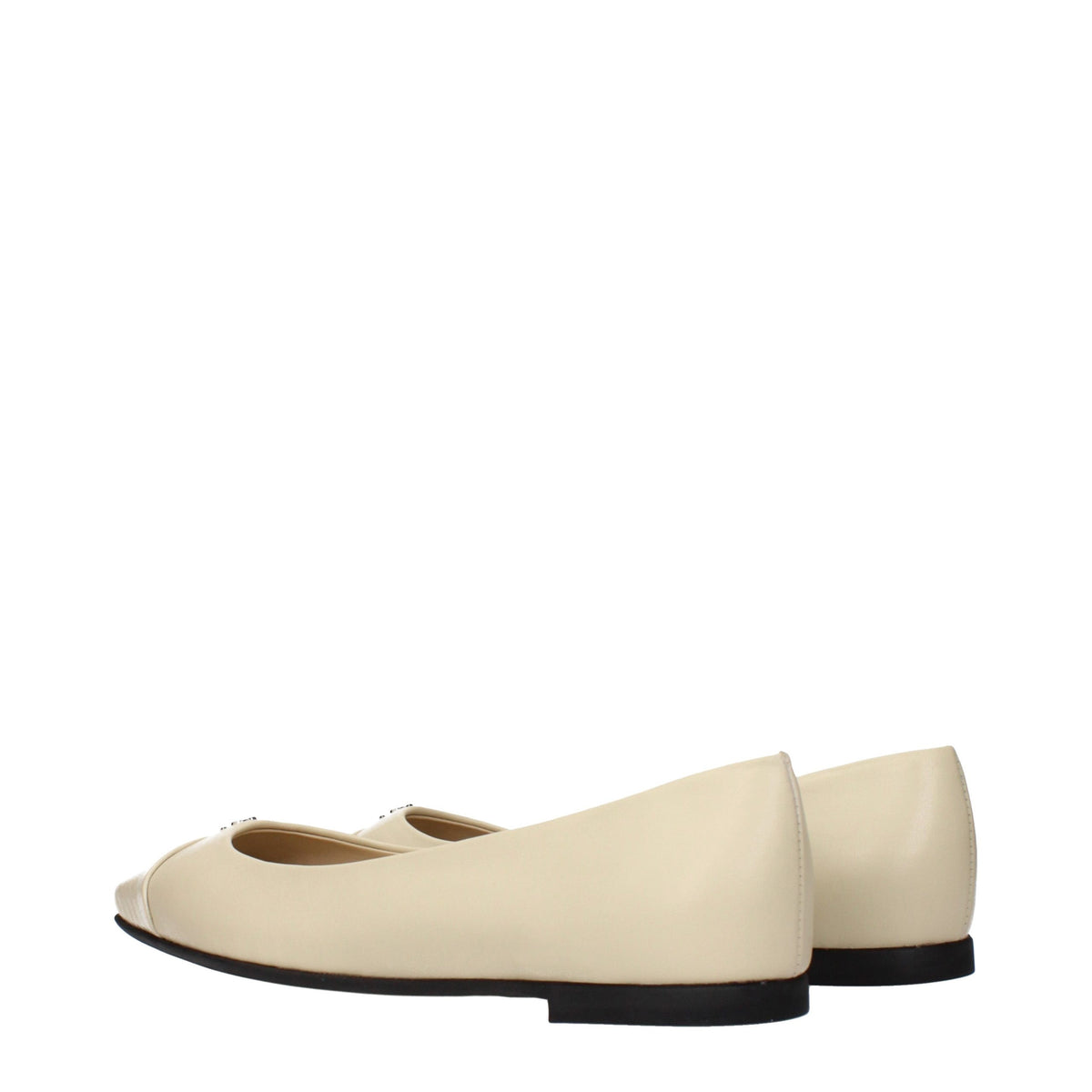 Jimmy Choo Beige Leather Ballet Women's Flats