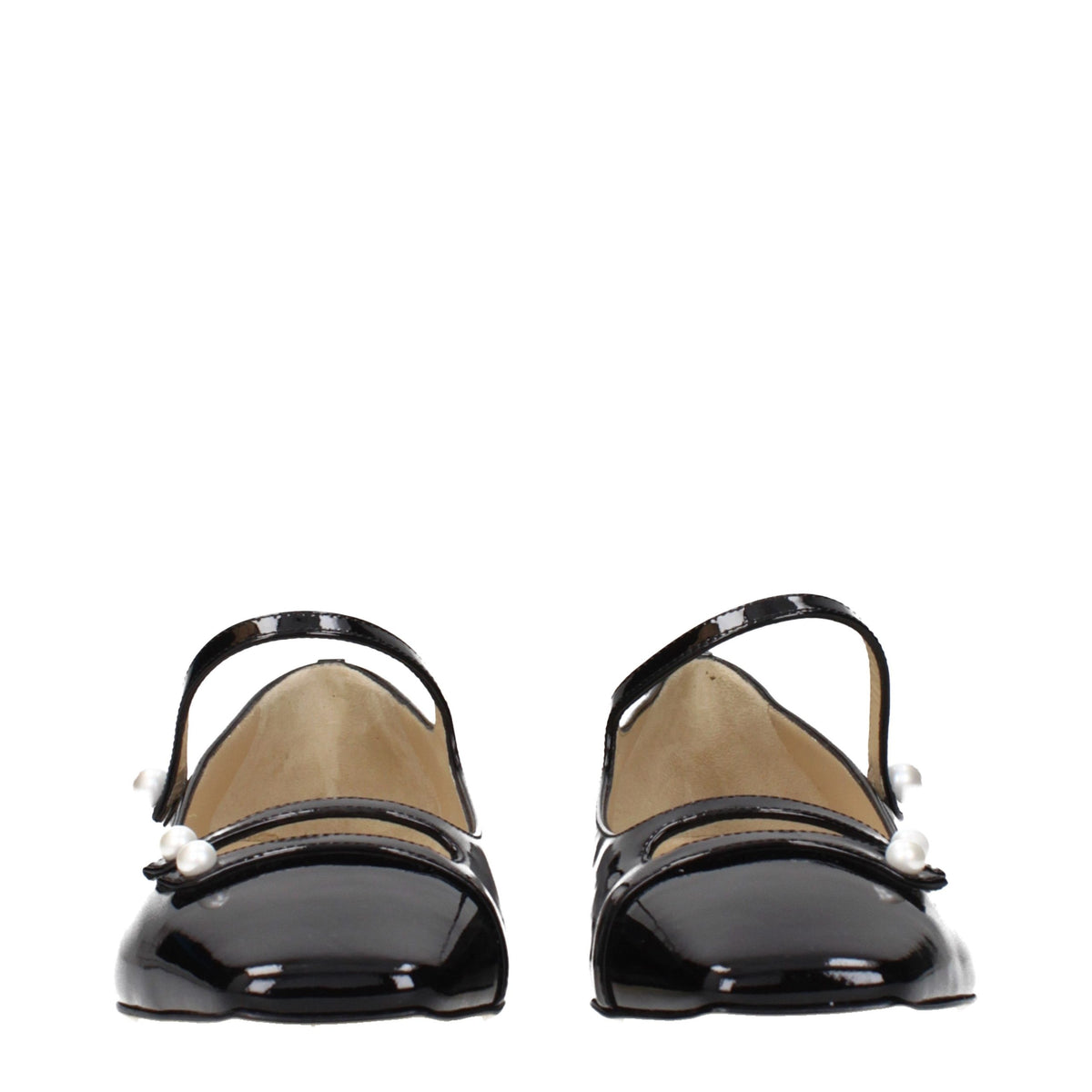 Jimmy Choo Black Leather Ballet Women's Flats