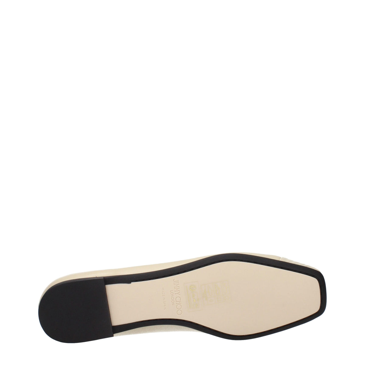 Jimmy Choo Beige Leather Ballet Women's Flats