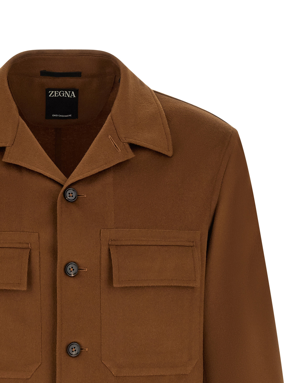 ZEGNA Brown Cashmere Men's Blouse