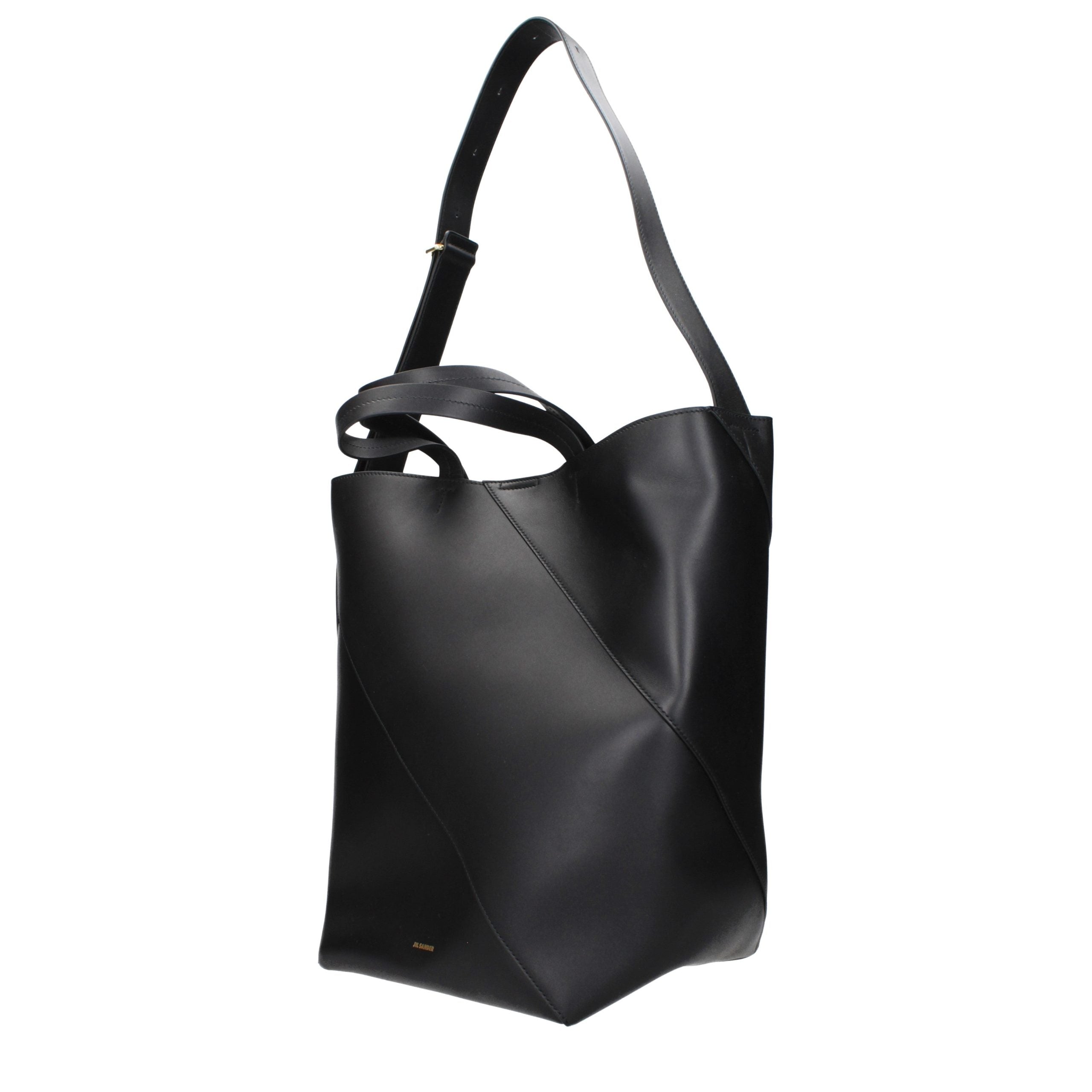 Jil Sander Black Leather Crossbody Women's Bag
