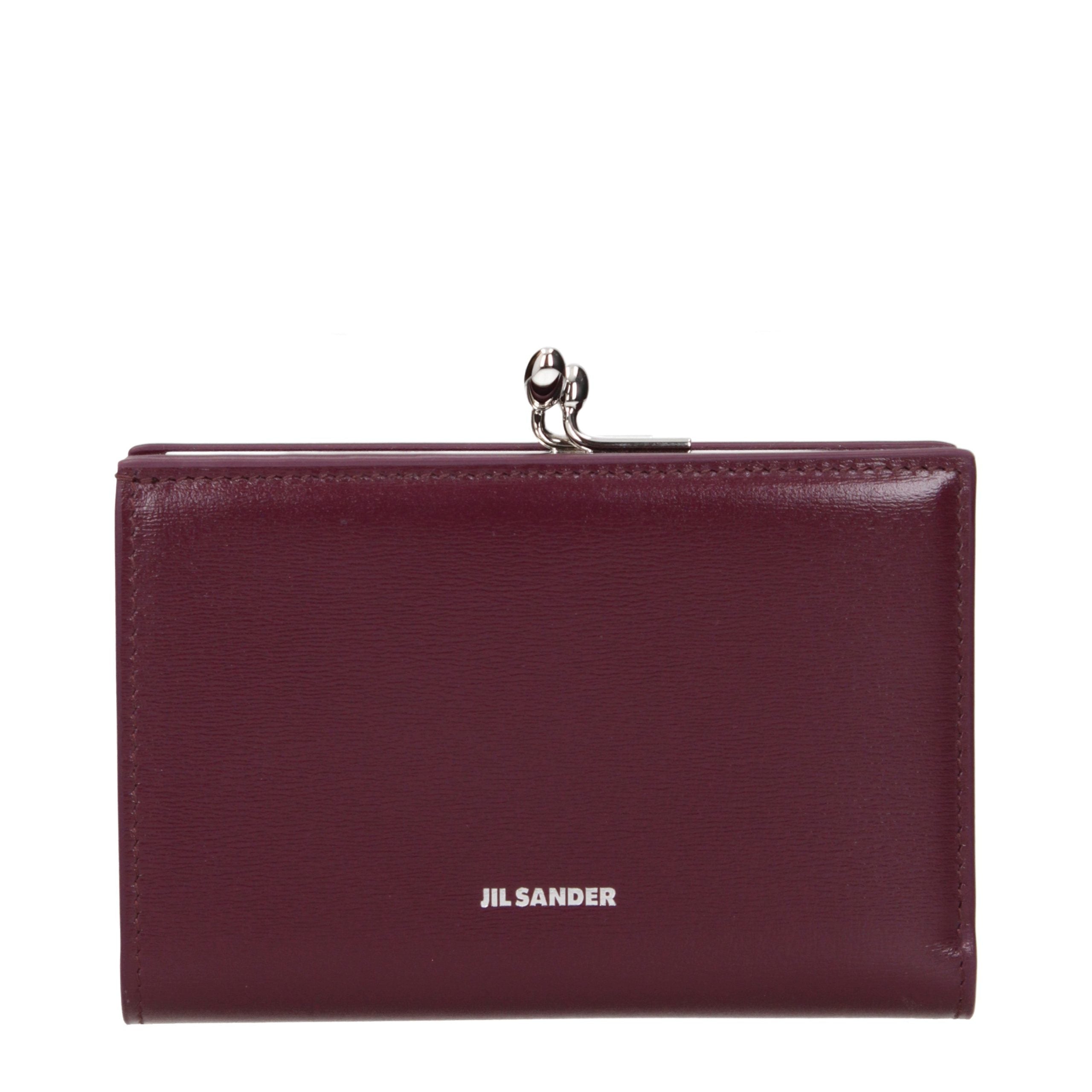Jil Sander Red Leather Women's Wallet
