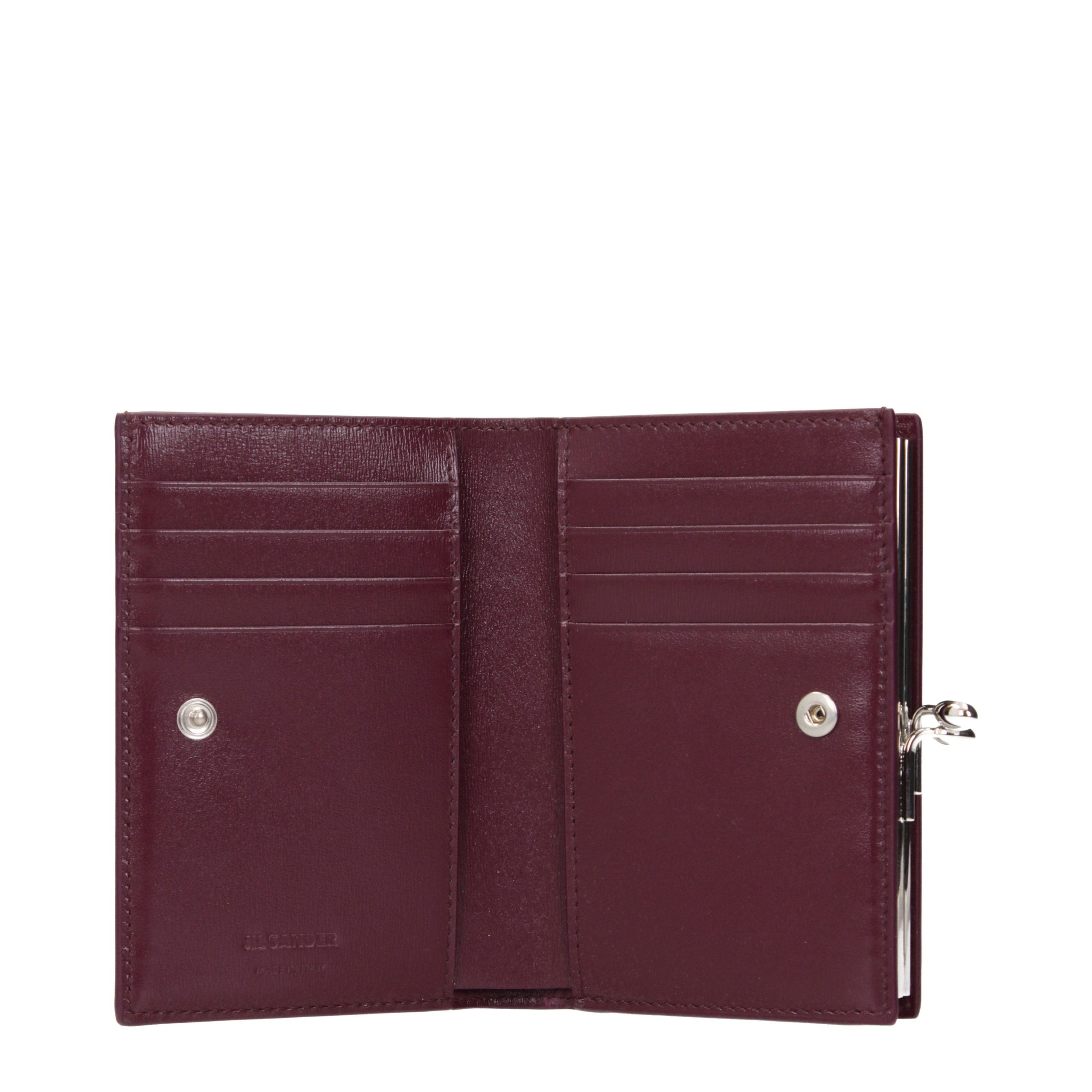 Jil Sander Red Leather Women's Wallet