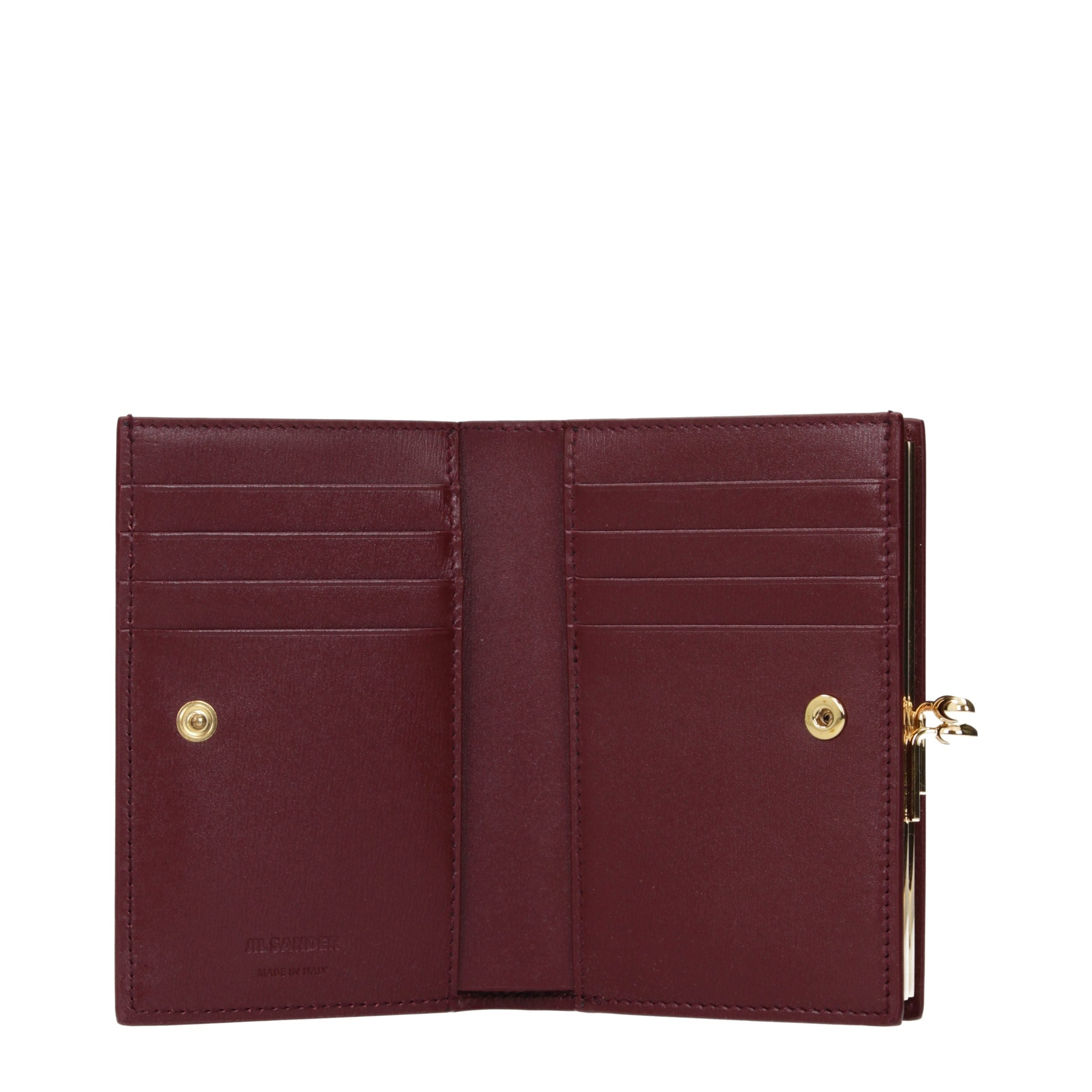 Jil Sander Red Leather Women's Wallet