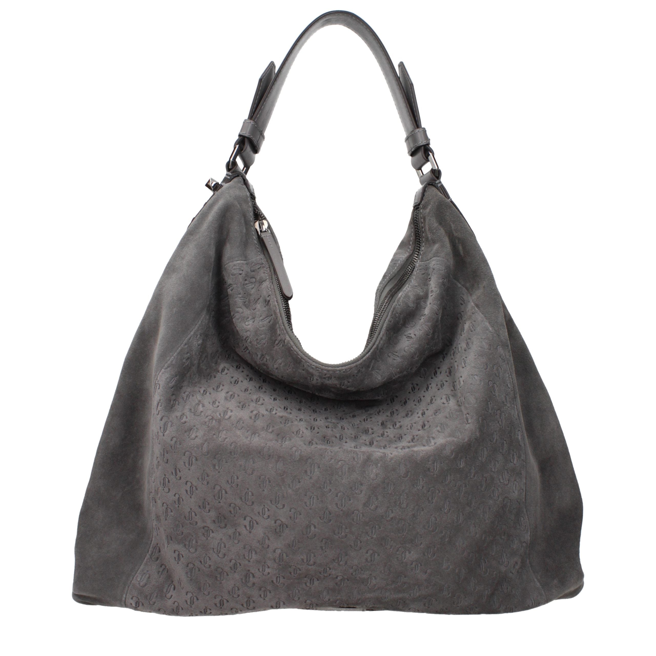 Jimmy Choo Gray Leather Shoulder Women's Bag