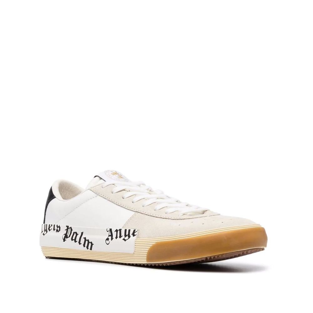 Palm Angels Beige Calfskin Low Top Men's Sneakers