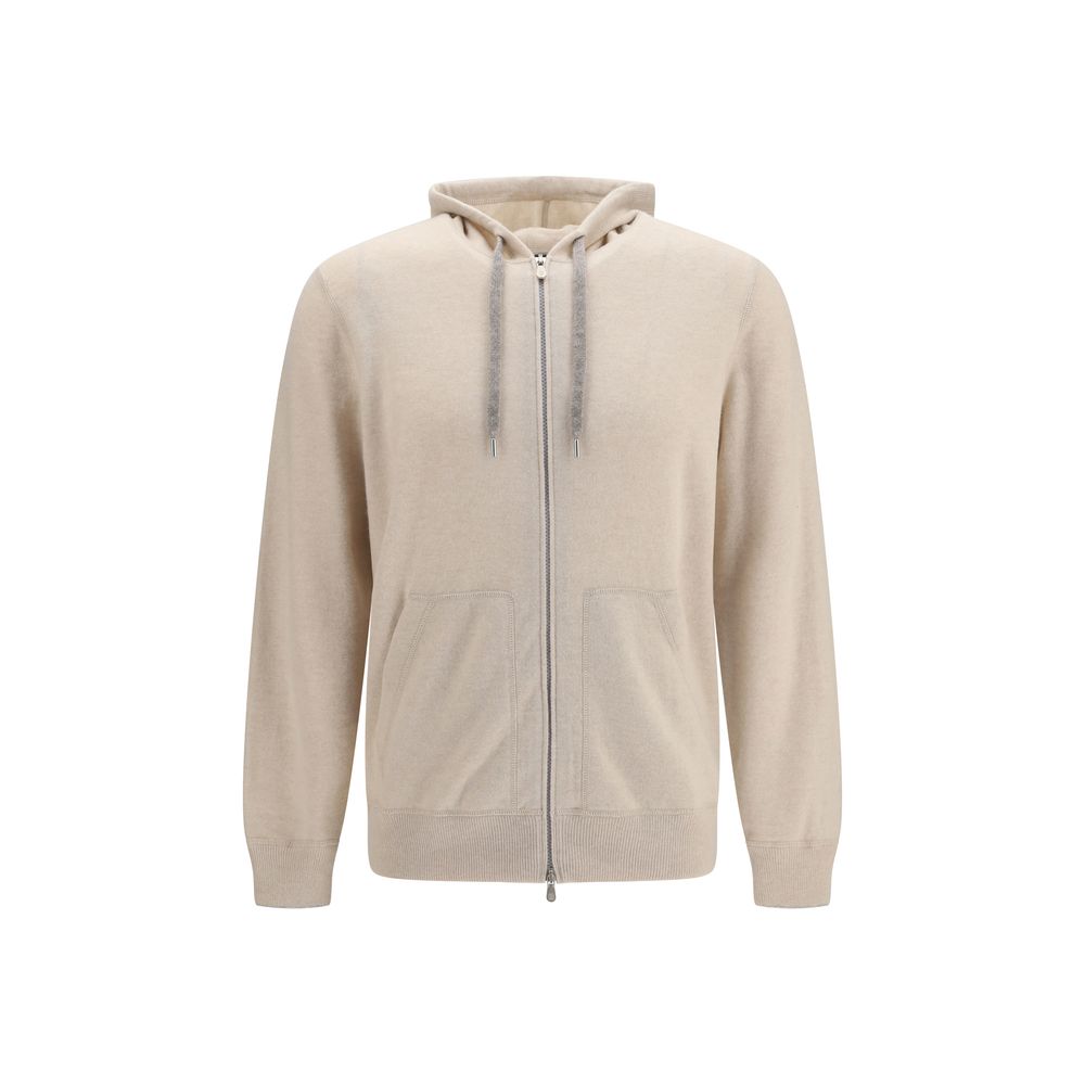 Brunello Cucinelli Beige Cashmere Men's Sweatshirt