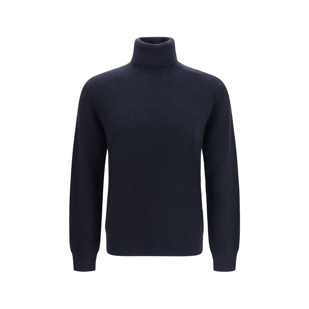 Brioni Blue Cashmere Men's Turtleneck