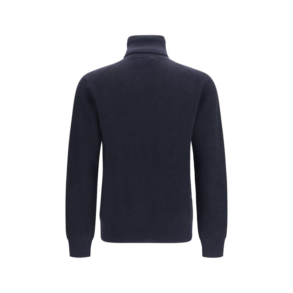 Brioni Blue Cashmere Men's Turtleneck