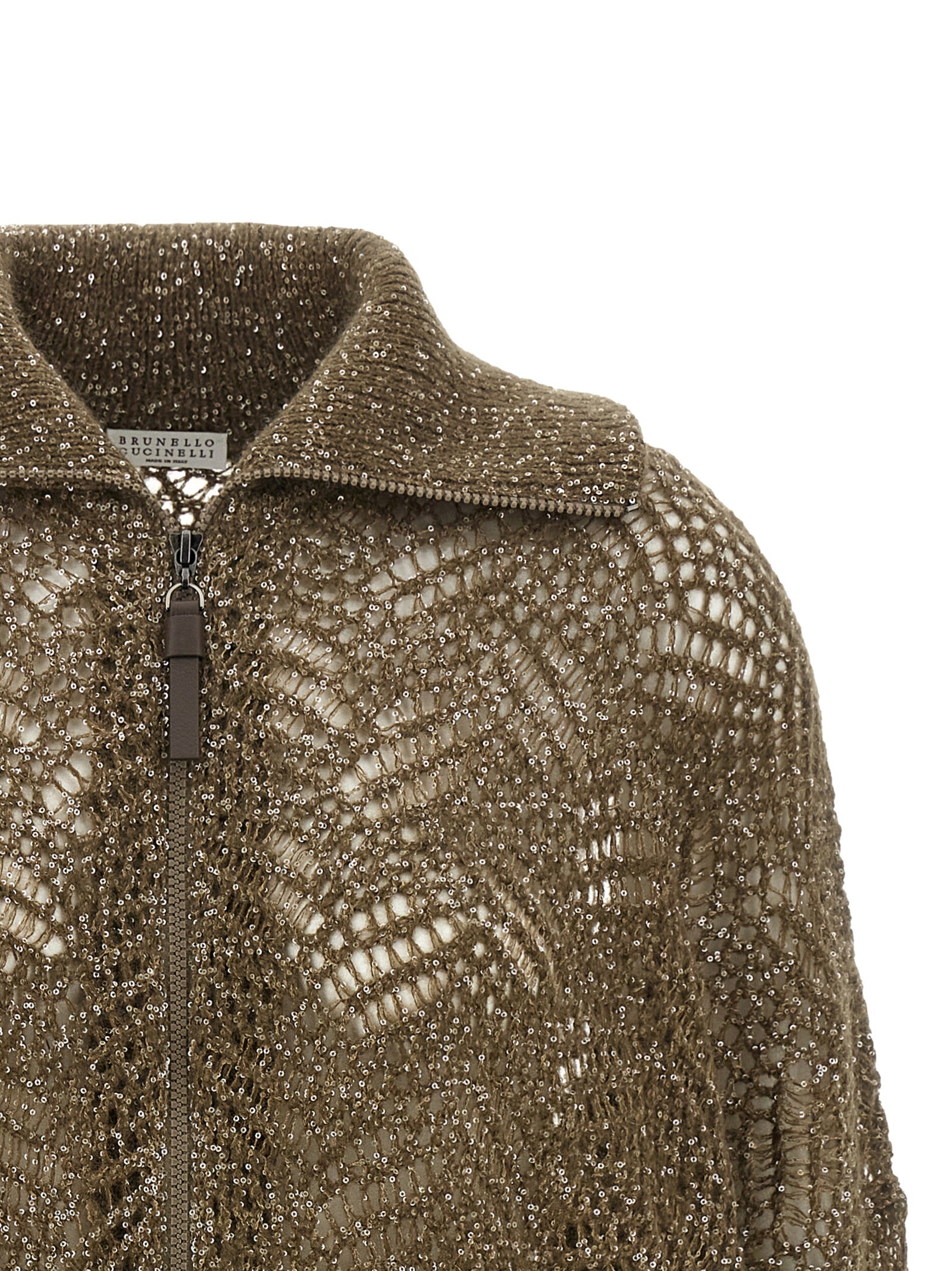 Brunello Cucinelli Brown Polyamide Women's Cardigan
