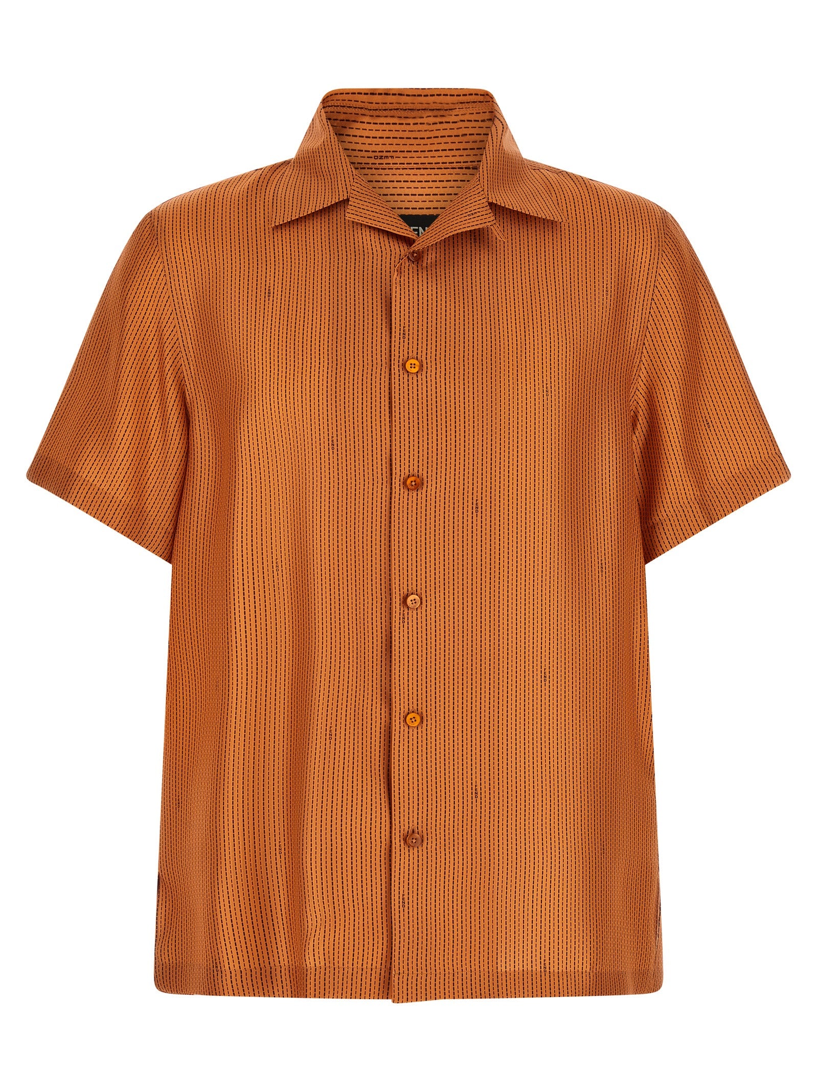 Fendi Orange Silk Men's Blouse
