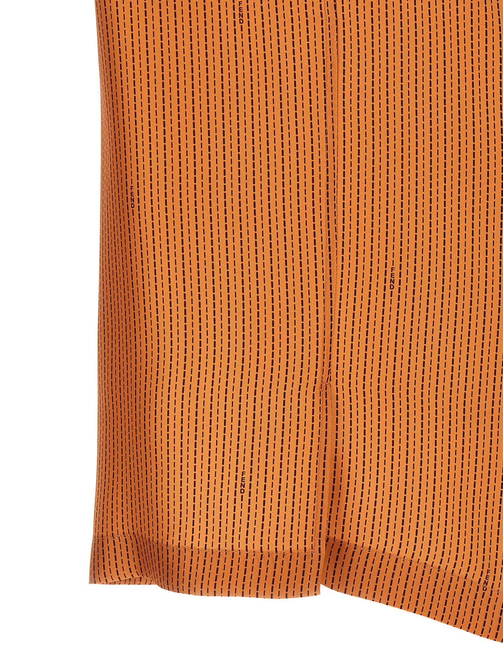 Fendi Orange Silk Men's Blouse