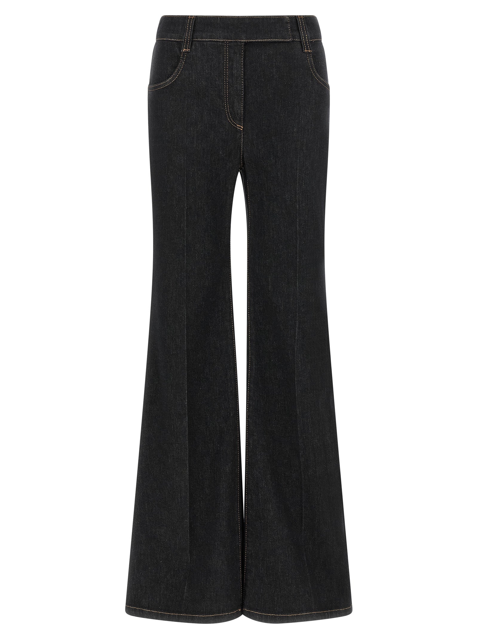 Brunello Cucinelli Blue Cotton Flared Women's Jeans