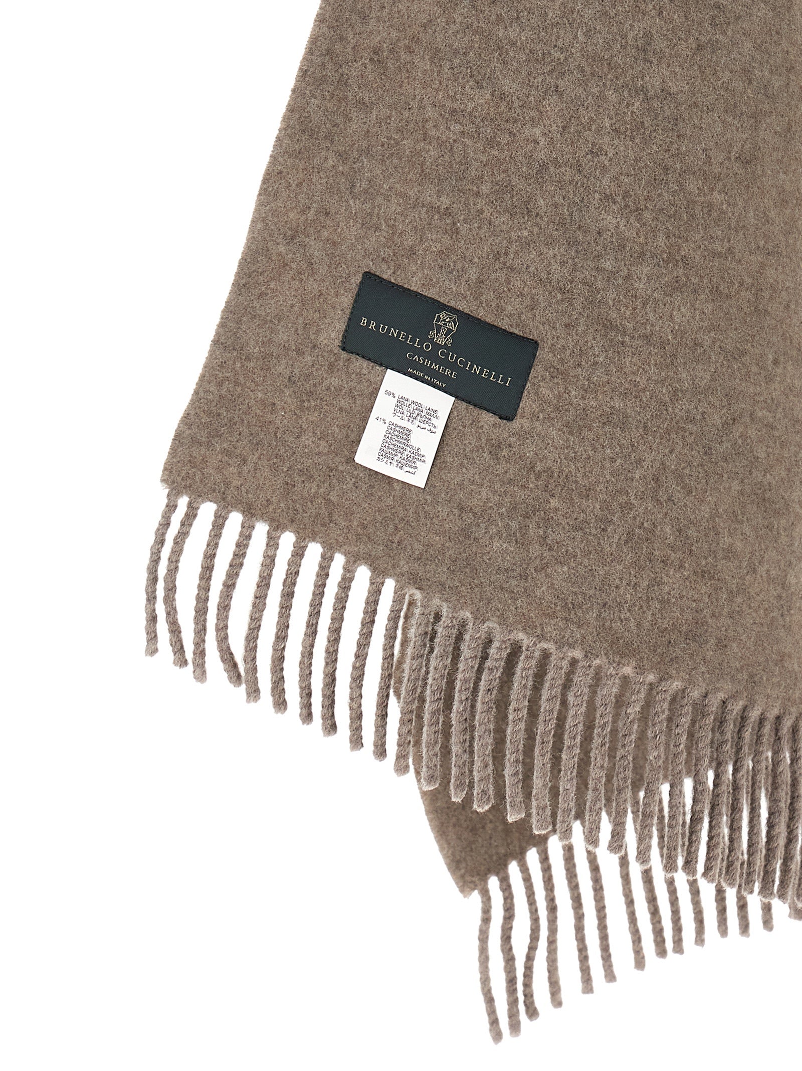 Brunello Cucinelli Brown Wool Women's Scarf