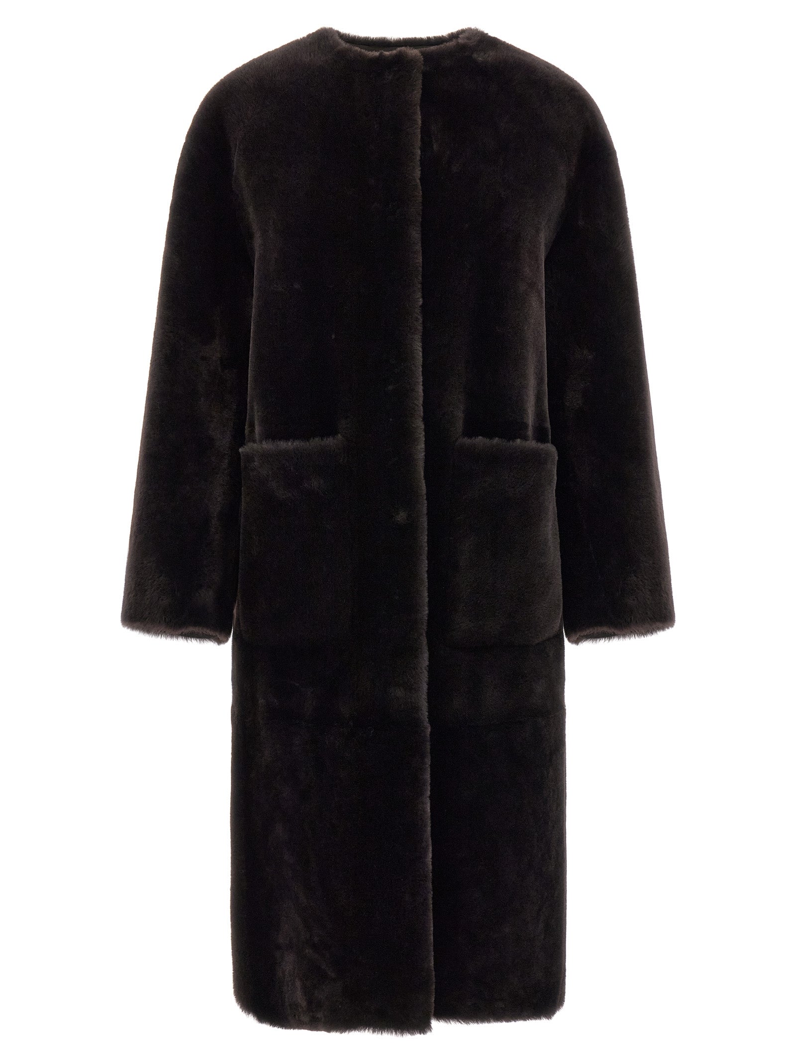 BLANCHA Brown Lamb Fur Women's Coat
