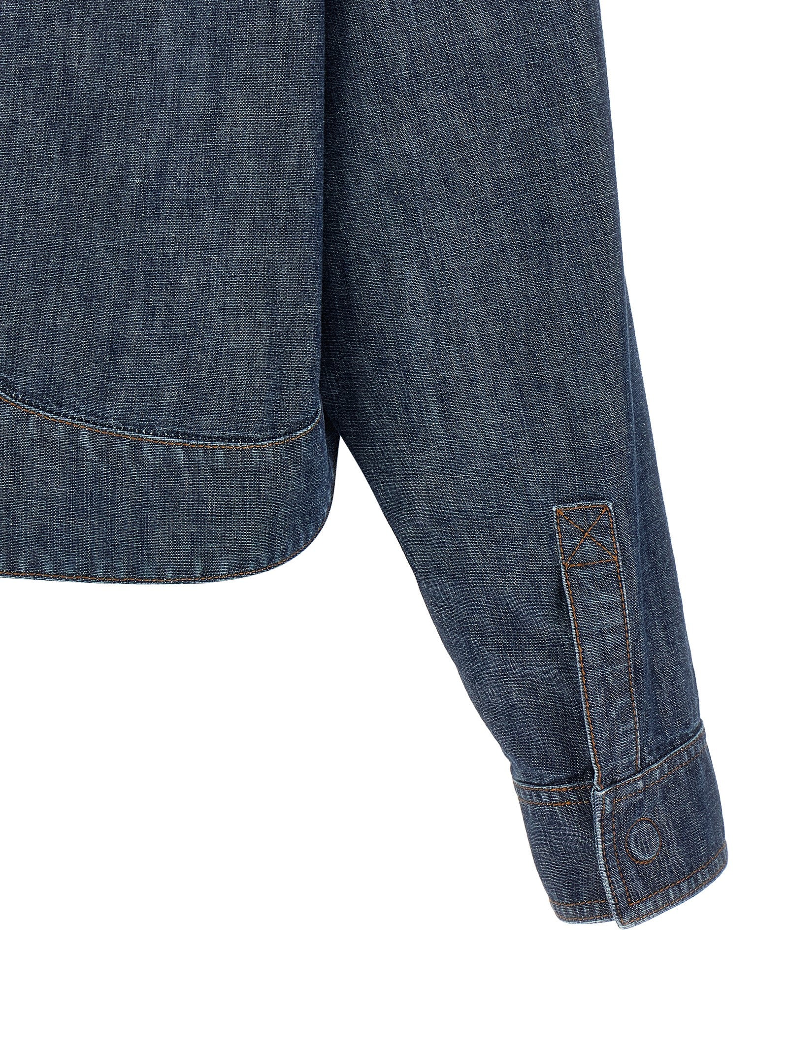 Fendi Blue Cotton Denim Women's Jacket