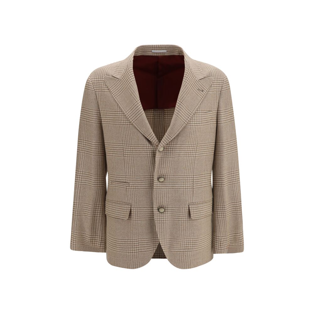 Brunello Cucinelli Beige Cotton Men's Blazer