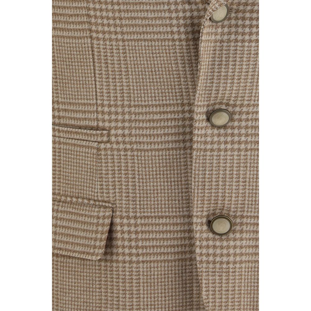 Brunello Cucinelli Beige Cotton Men's Blazer