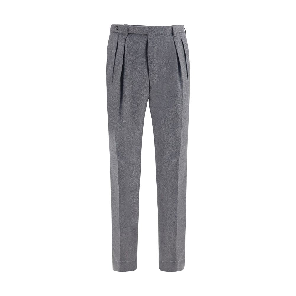 Brioni Gray Wool Oves Aries Casual Men's Pants