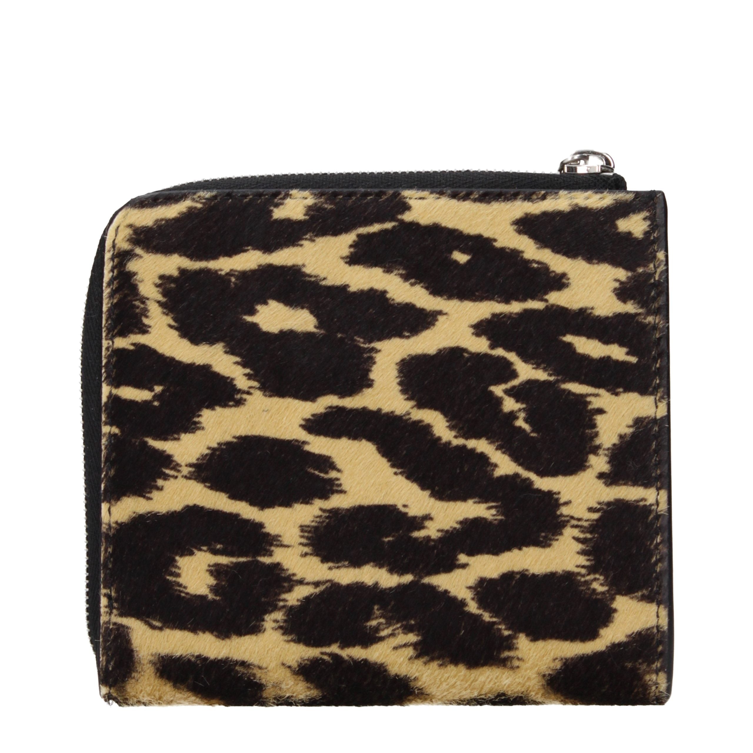Jil Sander Beige Horsehair Women's Wallet