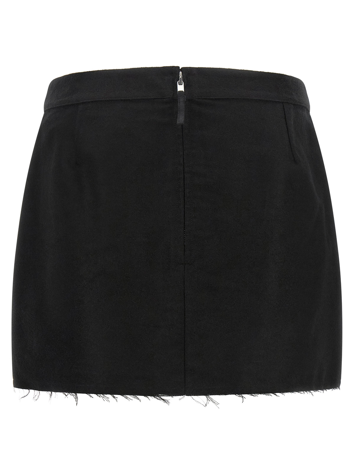 Rick Owens Black Ramie Long Women's Skirt